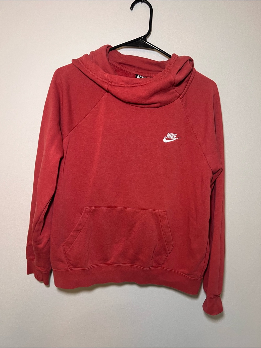 Nike Crimson Red Crewneck Sweatshirt with White Logo